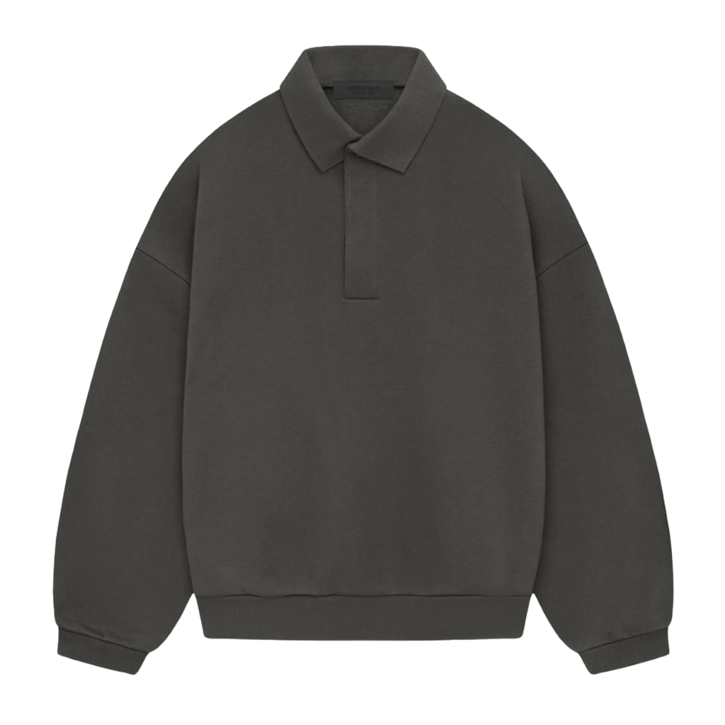 "ESSENTIALS" Long Sleeve Polo Ink (SP24)