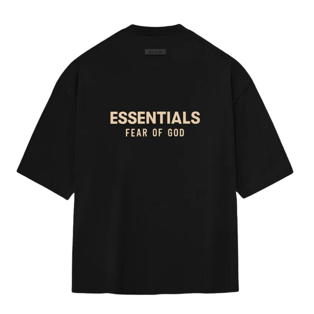 "ESSENTIALS" T-Shirt V-Neck Jet Black (FW23)