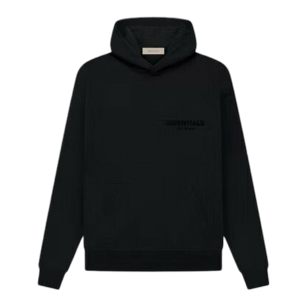 "ESSENTIALS" Hoodie Stretch Limo Black (SS22)