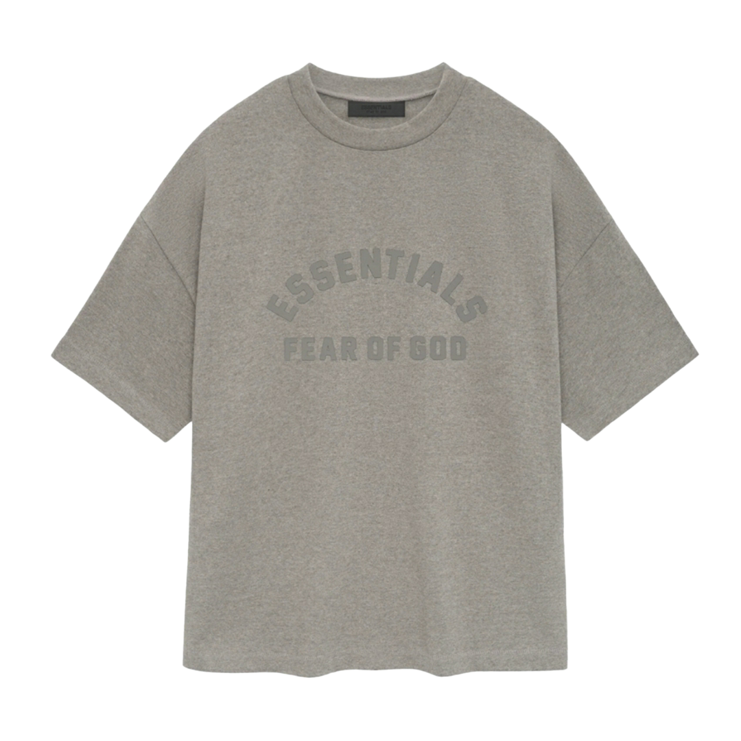 "ESSENTIALS" T-shirt Heavy Jersey Heather Grey (SS24)